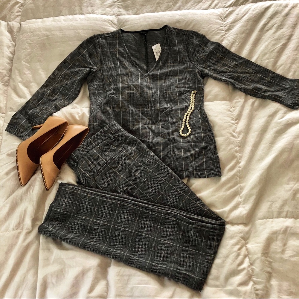 Ann Taylor Plaid Pant Set